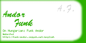 andor funk business card